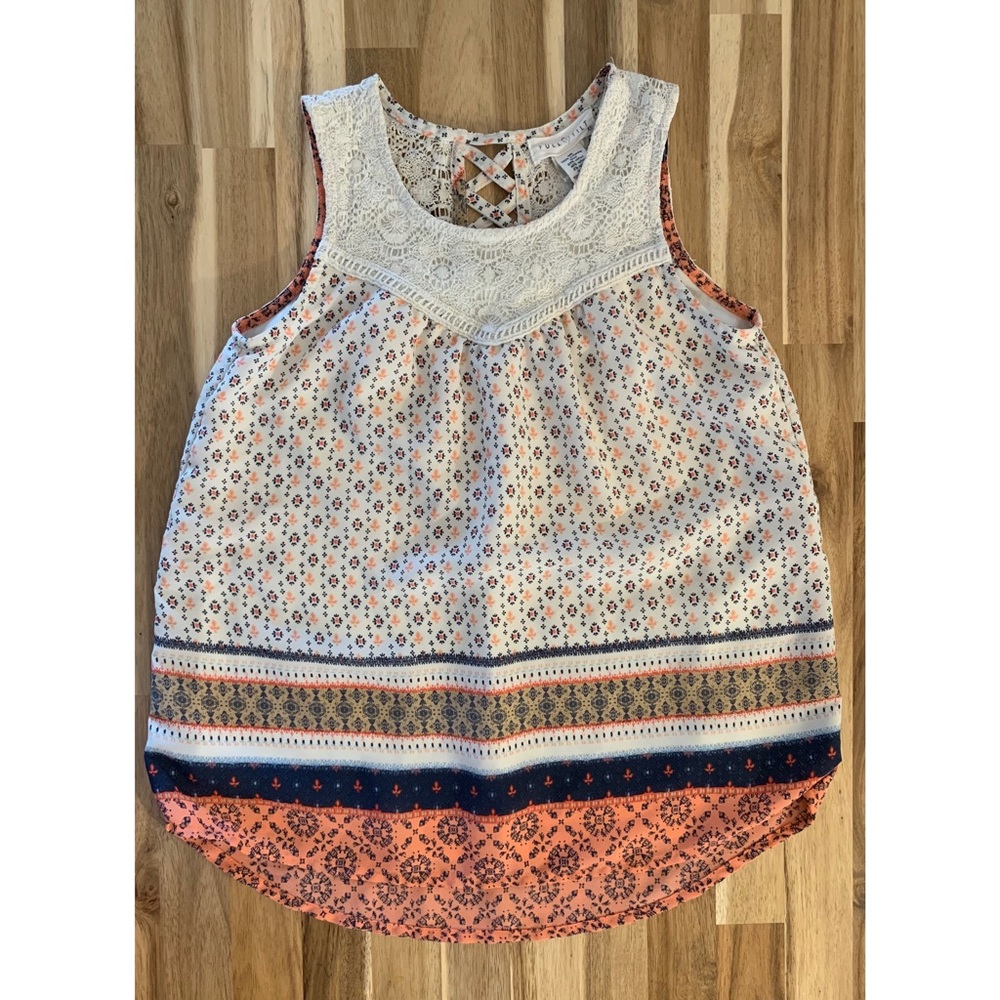 Full Tilt •‎ Boho Patterned Tank with Crochet Detail